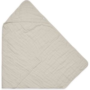 Jollein - Badcape Wrinkled - Beige - 100% Badstof Katoen - Baby Handdoek met Badcape, Omslagdoek, Badponcho - 75x75 cm