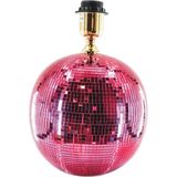 Housevitamin Tafel Lamp - Disco Bal - 20x20 cm - Met Snoer - E27 Fitting - Glas - Roze