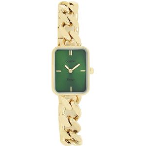 Goudkleurige OOZOO horloge met goudkleurige grove schakelarmband - C20364