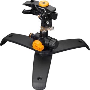 Pulserende Sprinkler XL, aan/uit-klep, met sproeipatroonregeling en rotatieregeling, universele maat, 26 m bereik, 600 g, zwart/oranje