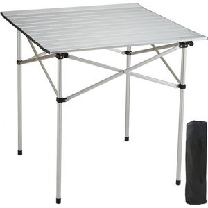 klaptafel campingtafel 705 x 700 x 700 mm, opvouwbare tuintafel balkontafel multifunctionele tafel 30 kg belastbaar aluminium campingtafel klaptafel hittebestendig draagbaar