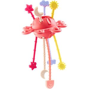 UFO Baby Speelgoed - Siliconen bijtspeelgoed - Sensorisch en Educatief - Kinderspeelgoed - Speelgoed voor in de auto - Montessori - Badspeelgoed - Roze