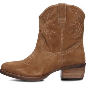 Notre-V 851 Enkellaarsjes Dames - Cognac - Maat 37