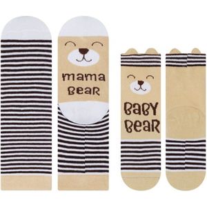 Mama en baby sokken set (2 paar) | Mama (maat 35-40) en kind (maat 19-21) | Cadeauset | Kraamcadeau | Babyshower | Dreumes |