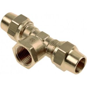 Knelfitting BELGAS - T-koppeling - Binnendraad - 22 x 1/2 x 22mm - 2x knel 1x binnendraad