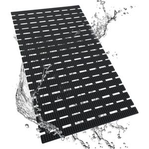 Antislip en antischimmel badmat 68 x 38 cm - Duurzaam en comfortabel - Zwart