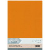 Linen Cardstock - A4 - Tangerine 10 stuks