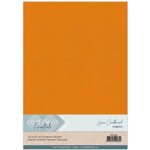 Linen Cardstock - A4 - Tangerine 10 stuks