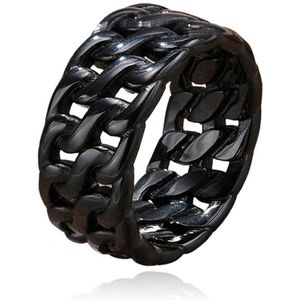 Mendes Heren Ring- Dual Cuban Black-17mm