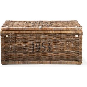 Riviera Maison Opbergkist - Dekenkist - Rustic Rattan Cobblers Wharf Trunk - 90x40 cm - Bruin