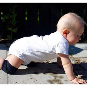 1 Paar Baby Knee Pad Kids Veiligheid Kruipen Elleboog Kussen Infant Peuters Baby Been Warmer Knie Ondersteuning - Donker Grijs