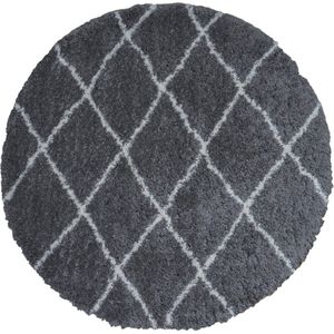 Vloerkleed Jeffie Grey Rond ø200 cm