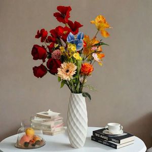 Kunstbloemen- kunstboeket- Zijden Boeket – Tropiflora - 70-80 cm hoog - housewarming cadeau – cadeau vrouw – Lente – Plukboeket - Veldboeket – Kunstbloemen - nep bloemen - nepbloemen - kunstplanten