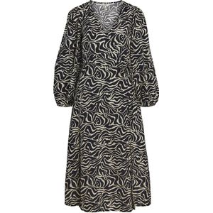 Object Objleonora L/s Wrap Midi Dress Jurken Dames - Kleedje - Rok - Jurk - Zwart - Maat 36
