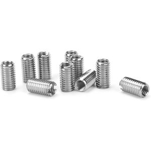 Thread Insert 20mm Length M8 to M6 Reducer Screw 6×3×1 10pcs - Male Female Reducer Nut Stainless Steel Repair Tool