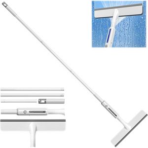 Vloerwisser voor ramen - dubbelzijdige glaswisser met sproeifunctie - raamreinigingsset voor douche en glazen deur - 3-in-1 raamwisser