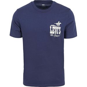 Levi's - T-shirt Graphic Navy - Heren - Maat S - Regular-fit