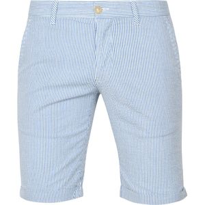 Suitable - Short Don Strepen Blauw - Slim-fit - Broek Heren maat XXL