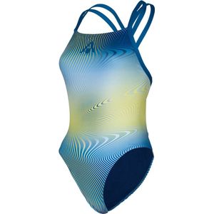 Aquasphere Essential Open Back - Badpak - Dames - Multicolor/Blauw - 32