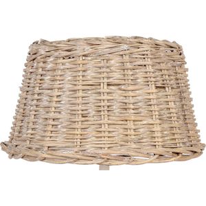 HAES DECO - Rotan Lampenkap - Natural Cosy - beige rotan gevlochten - formaat Ø 38x22 cm, voor Fitting E27 - Tafellamp