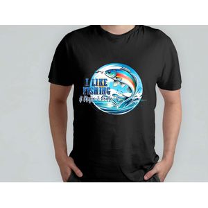 I like Fishing - T Shirt - Fishing - Gift - Cadeau - Angling - Fisherman - CatchOfTheDay - Vissen - Hengelsport - Visser - VangstVanDeDag - Vliegvissen