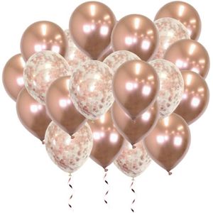 Verjaardag Versiering Helium Ballonnen Feest Versiering Decoratie Confetti Ballon Bruiloft Rose Goud - 75 Stuks