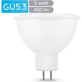 Modee GU5.3 LED Lamp 5W - 450lm - 4000K - Neutraal Wit - LED Spot MR16 - Vervangt 35W Halogeen Gloeilamp