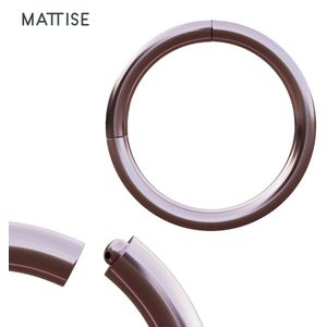 MATTISE® Rosé Gouden Chirurgisch Stalen Ring Piercing — Rosé Goud Kleurige — 6 mm Diameter & 1,0 mm Draaddikte — Oorbellen Ringetje Geschikt voor Helix Tragus Septum Lip Neus Wenkbrauw Piercings