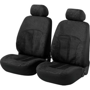 Auto stoelbeschermer Velvet met Zipper ZIPP-IT Autostoelhoes, 2 stoelbeschermer voor voorstoel zwart