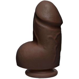 Doc Johnson Fat D - Realistische ULTRASKYN Dildo met Ballen - 15 cm brown