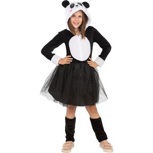 Funidelia | Panda Beer Kostuum Voor voor meisjes  Dieren, Beer - Kostuum voor kinderen Accessoire verkleedkleding en rekwisieten voor Halloween, carnaval & feesten - Maat 107 - 113 cm - Zwart