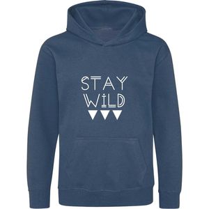 Be Friends Hoodie - Stay wild - Heren - Blauw - Maat L