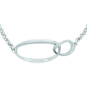 Calvin Klein CJ35000353 Dames Ketting - Collier - Sieraad - Staal - Zilver - Anker - 18 cm lang