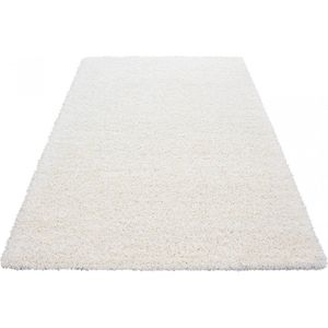 Tapijtenloods Basic Shaggy vloerkleed Creme Hoogpolig- 160x230 CM