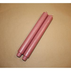 2 kaarsen Rustik Lys 30 cm Roze