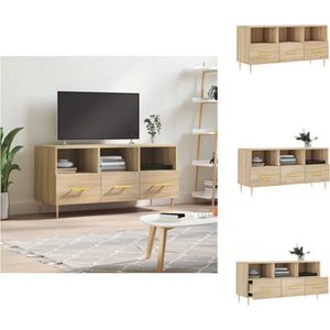 vidaXL TV-meubel Sonoma Eiken - 102 x 36 x 50 cm - Stevig en praktisch design - Kast
