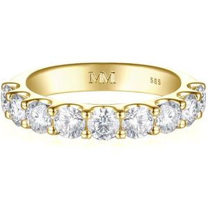 Evertina - 14k Geelgouden Moissanite Eternity Ring - 0.3 karaat