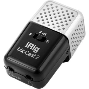 IK Multimedia iRig Mic Cast 2 Dasspeld Smartphone microfoon Zendmethode:Kabelgebonden Incl. kabel