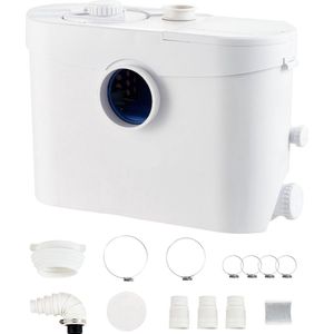 Beschermenderioolpomp - 10m Opvoerhoogte - 99% Effectief Antimicrobieel - Met 3 Waterinlaten - 700EW - 9600l/U Flow - Geen Onderhoud - Olie Die Bestand Is Tegen Heet Water - Voor Toilet - Kelder - Keuken