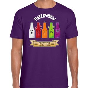 Bellatio Decorations Halloween verkleed t-shirt heren - bier monster - paars - themafeest outfit XL