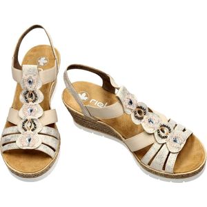 Rieker -Dames - beige - sandalen - maat 36