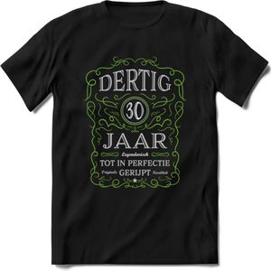 30 Jaar Legendarisch Gerijpt T-Shirt | Groen - Grijs | Grappig Verjaardag en Feest Cadeau Shirt | Dames - Heren - Unisex | Tshirt Kleding Kado | - Zwart - L