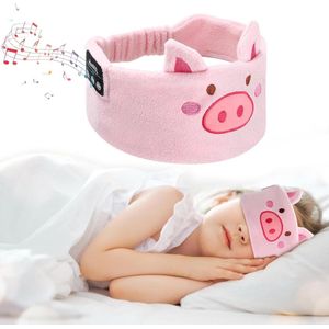 Hoofdband voor kinderen - draadloze hoofdtelefoon oogmasker met bluetooth slaapmuziek - HD-stereo-luidsprekers - hoofdband voor meisjes en jongens - dutje slapen