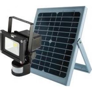 LED Bouwlamp SCHIJNWERP. 10W +SENSOR + SOLAR