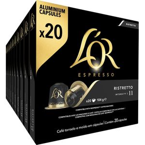 L'OR Espresso Ristretto Koffiecups - Intensiteit 11/12 - 10 x 20 capsules