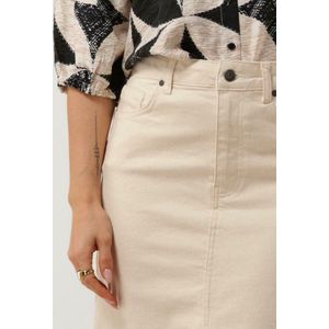 Object Objellen Mw Midi Twill Skirt Rokken Dames - Zand - Maat S