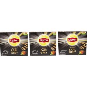 3x LIPTON - Rich Earl Grey - 50 theezakjes