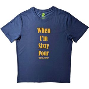 The Beatles - When I'm Sixty Four Heren T-shirt - 2XL - Blauw