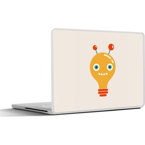 Laptop sticker - 11.6 inch - Robot - Gloeilamp - Gezicht - Antenne - Kinderen - 30x21cm - Laptopstickers - Laptop skin - Cover