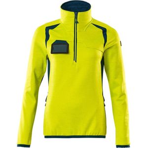 Mascot Accelerate Safe Fleecetrui met korte rits 19353-316 - hi-vis geel/donkerpetrol - 3XL
